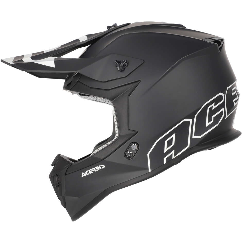 Casque de motocross Acerbis LINEAR 2206 Noir mat et blanc
