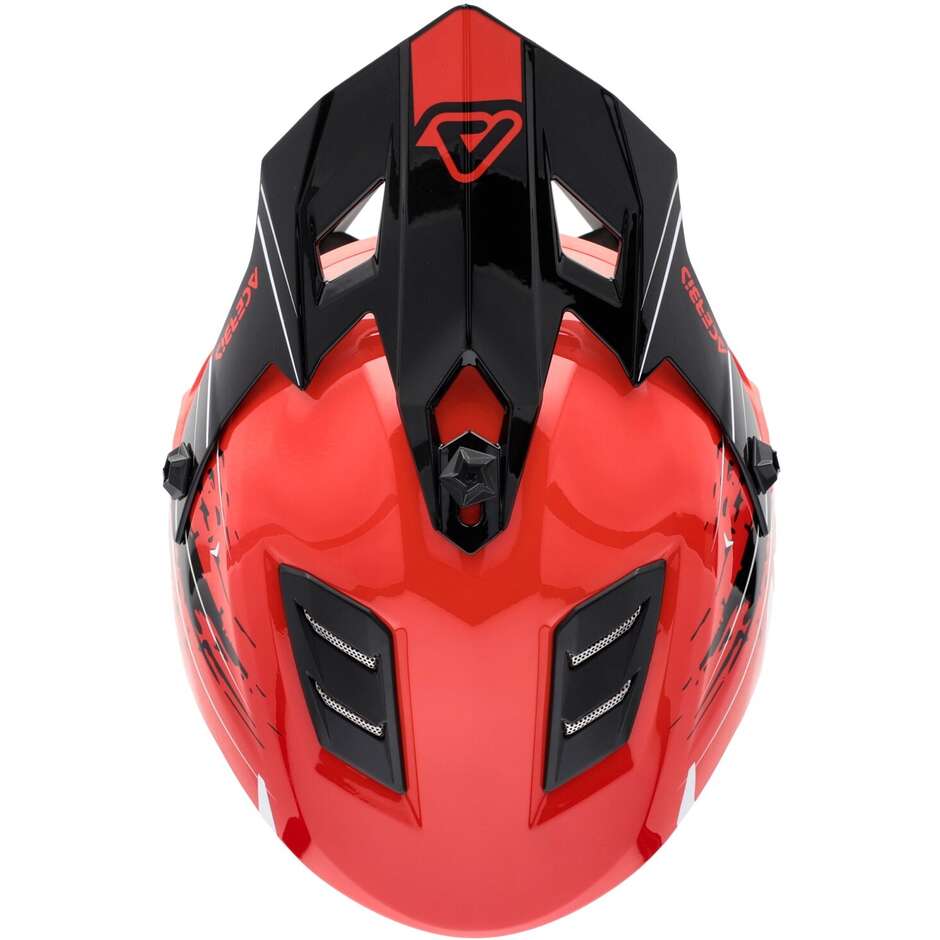 Casque de motocross enduro Acerbis PROFILE JUNIOR pour enfant, rouge et noir