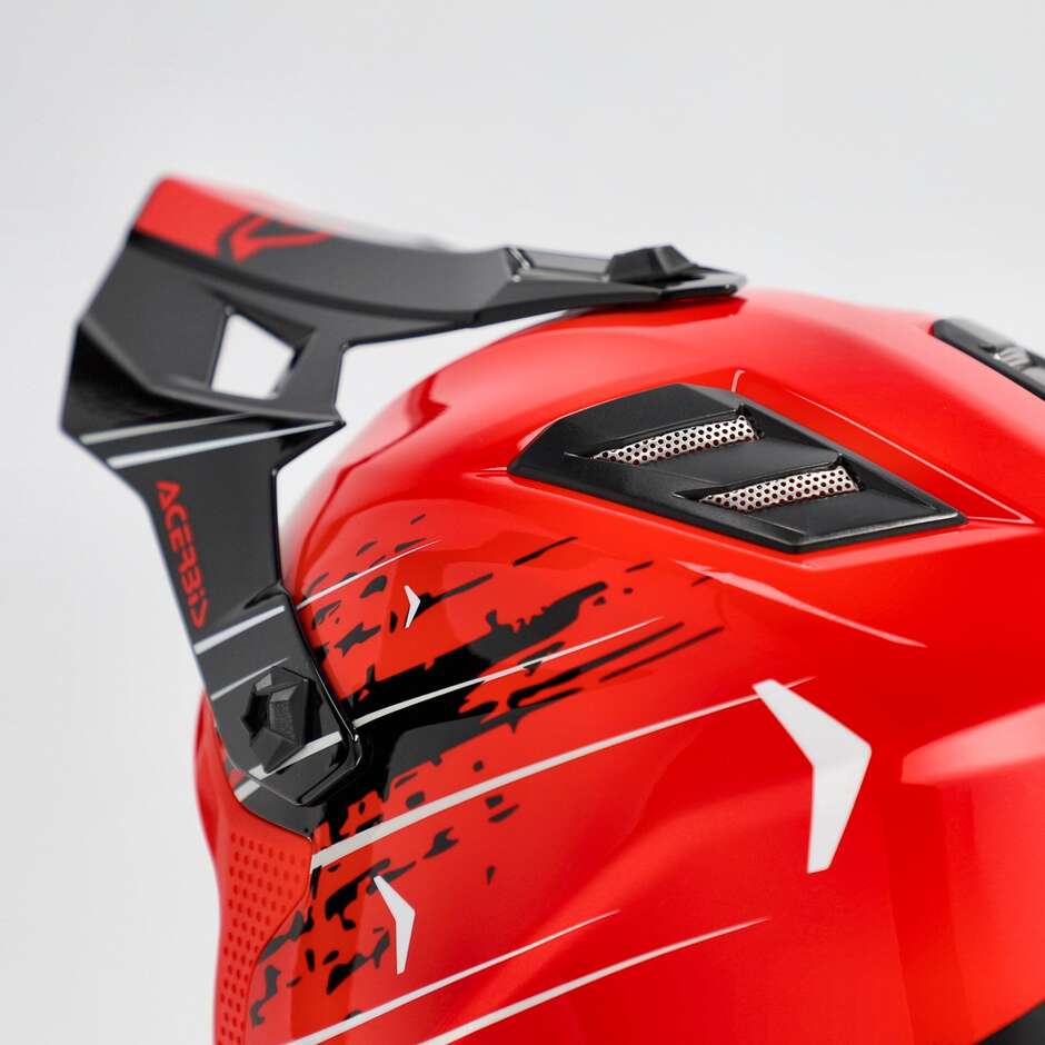 Casque de motocross enduro Acerbis PROFILE JUNIOR pour enfant, rouge et noir