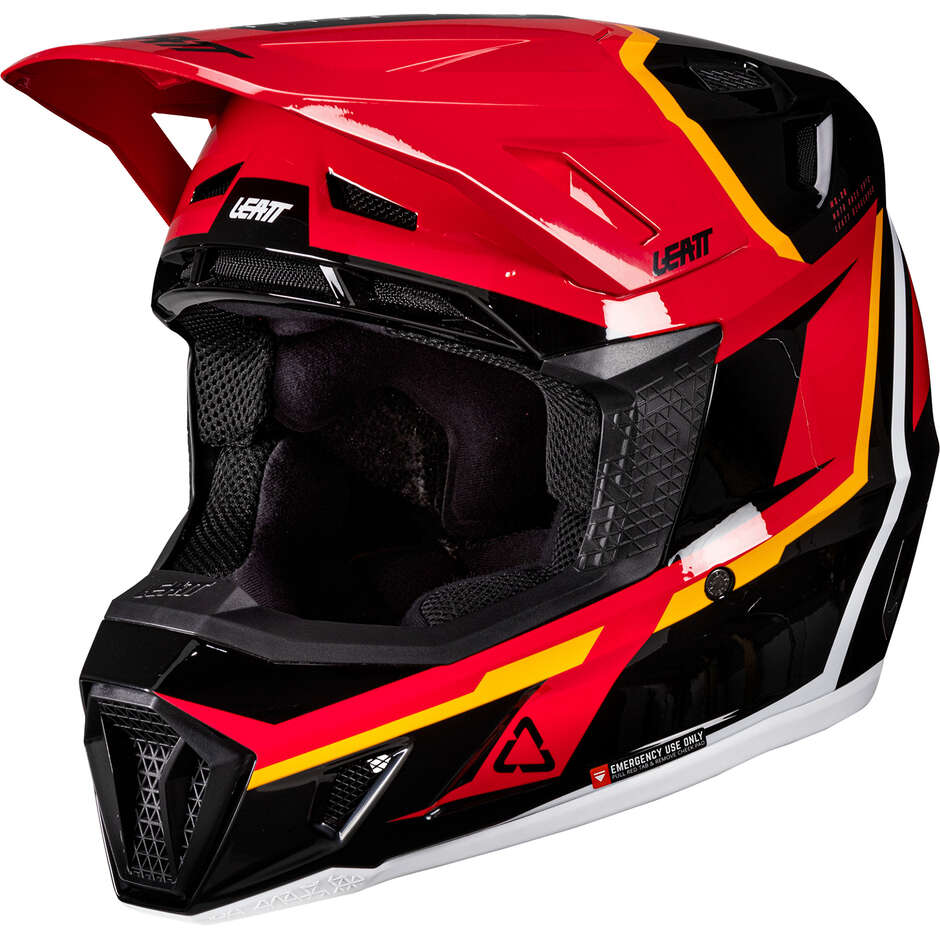 Casque de motocross enduro Leatt V26 avec visière KIT 7.5 - Rouge