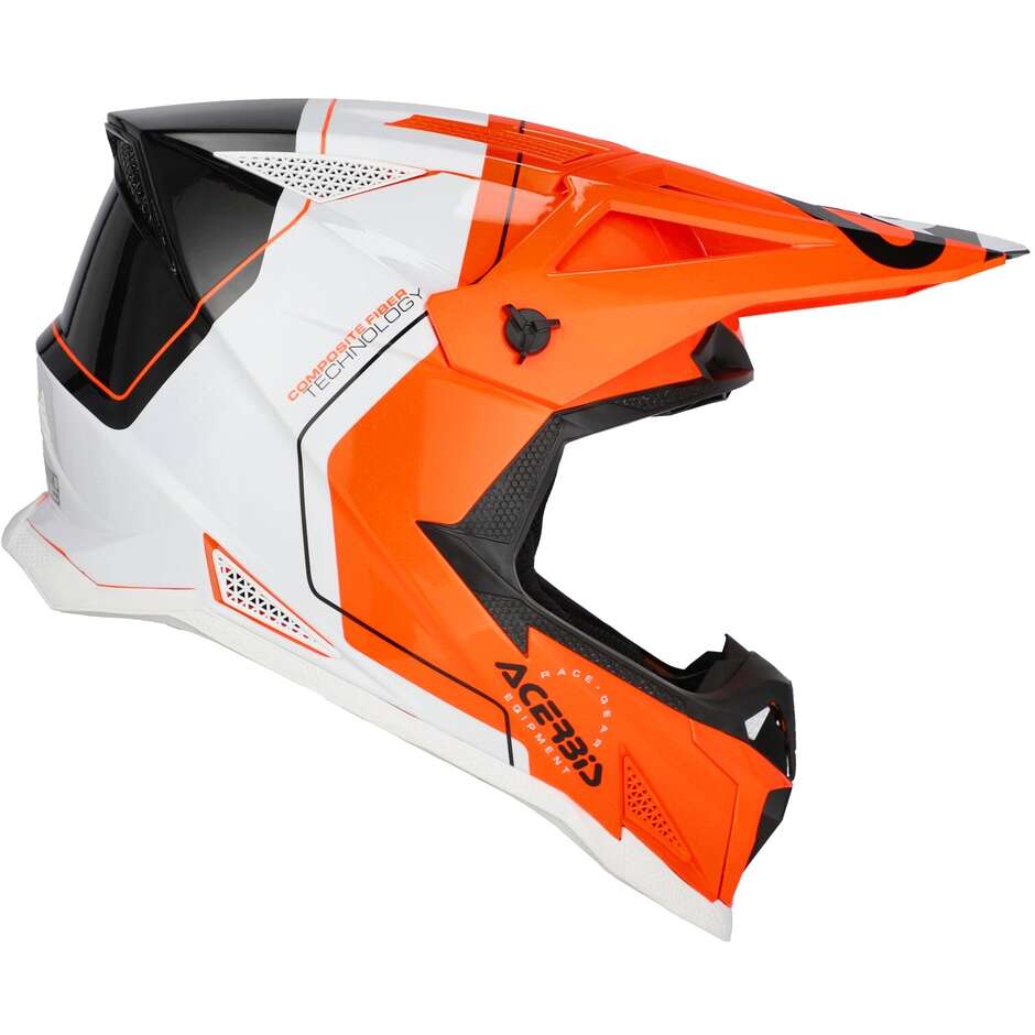 Casque de motocross OFFROAD T711 orange fluo noir