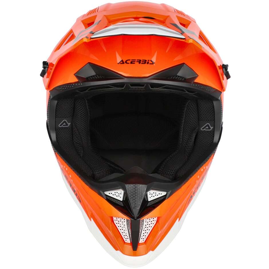 Casque de motocross OFFROAD T711 orange fluo noir