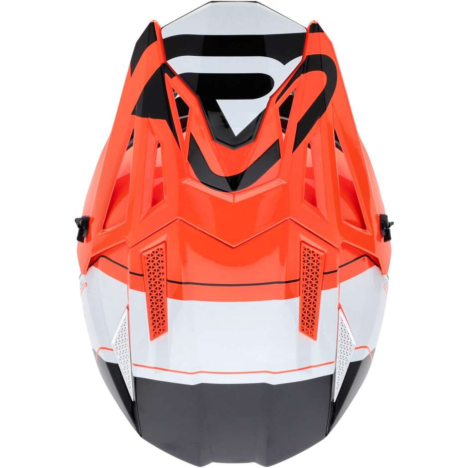 Casque de motocross OFFROAD T711 orange fluo noir