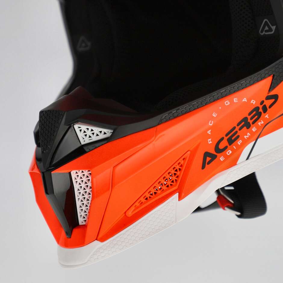 Casque de motocross OFFROAD T711 orange fluo noir