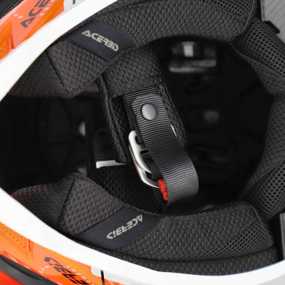 Casque de motocross OFFROAD T711 orange fluo noir