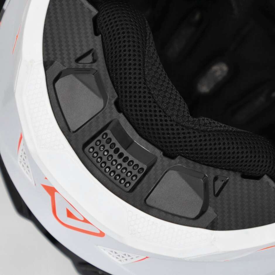 Casque de motocross OFFROAD T711 orange fluo noir