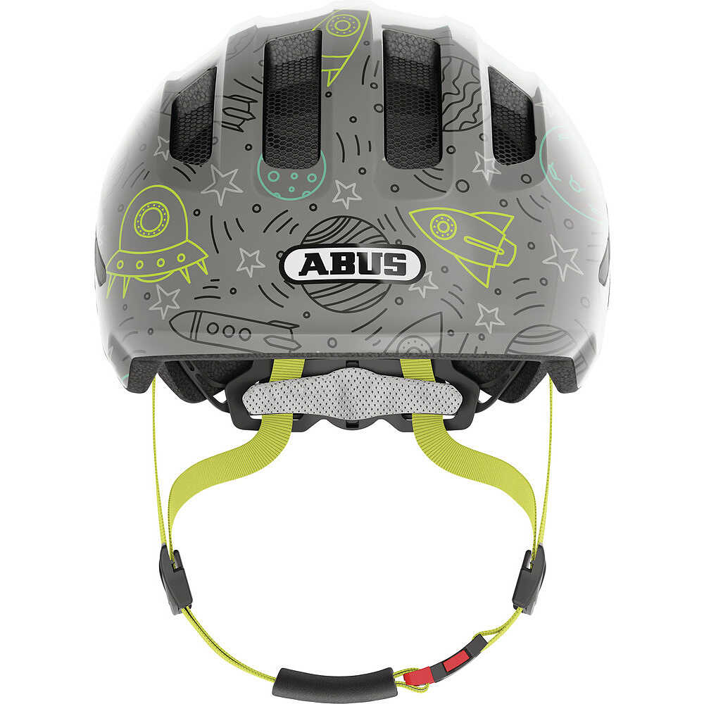 Casque Vélo Enfant ABUS SMILEY 3.0 LED - Grey Space - Taille M (50-55 Cm) - Neuf