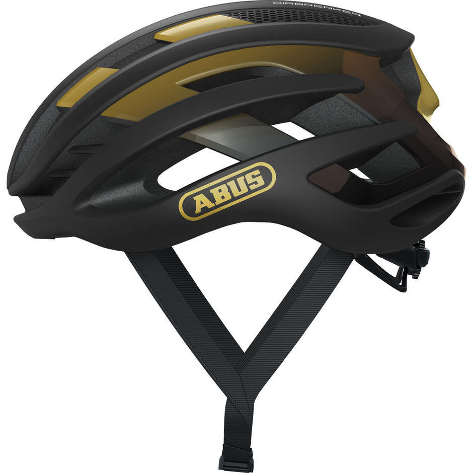 Casque de Vélo Abus Airbreaker Strada Noir or