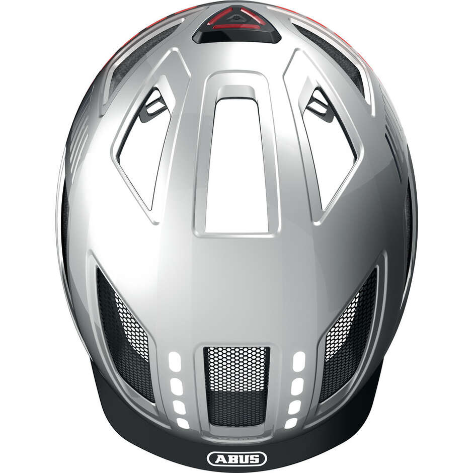 Casque de vélo Abus Urban HYBAN 2.0 LED Signal Silver