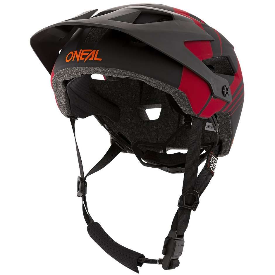 Casque de vélo Oneal Mtb eBike Defender Nova rouge orange noir
