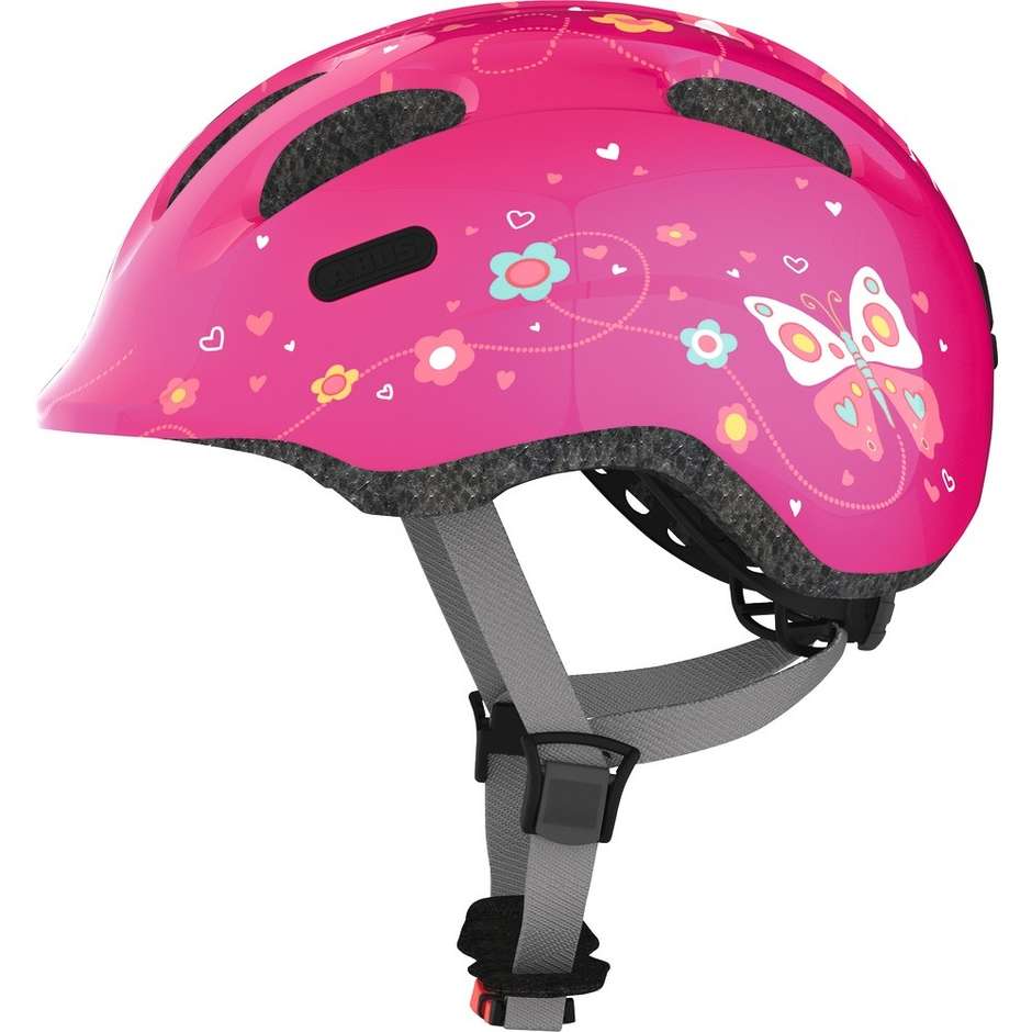 Casque de vélo pour enfants Abus smiley 2.0 Pink Butterflies