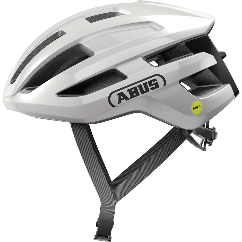 Casque de vélo route Abus POWERDOME MIPS blanc brillant