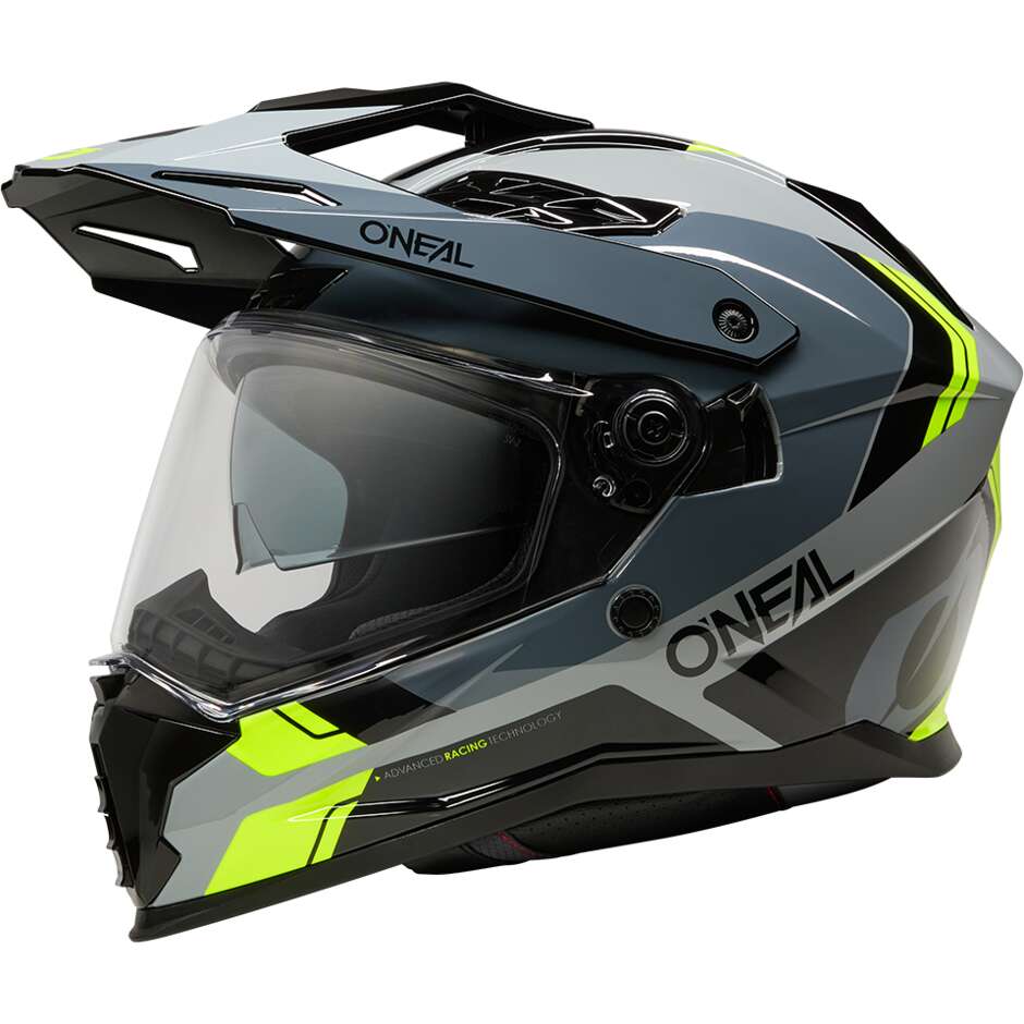 Casque Enduro O'NEAL D-SRS NOMAD Noir Gris Jaune Fluo