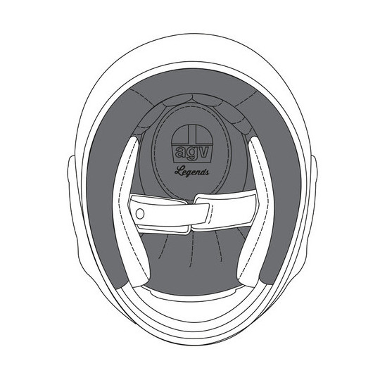 Casque interne d'origine pour casque AGV X3000 Taille S