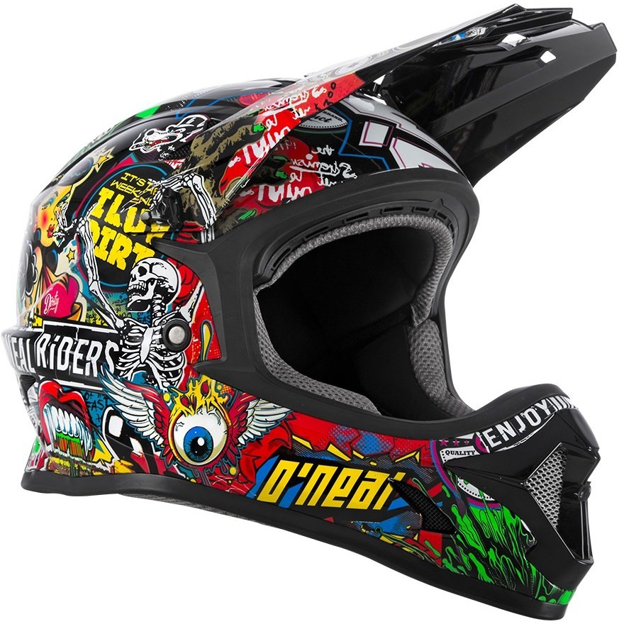 Casque VTT Demi-coque Oneal Dirt LID Skulls Pour Enfants – Design Crâne, Descente Et Loisirs
