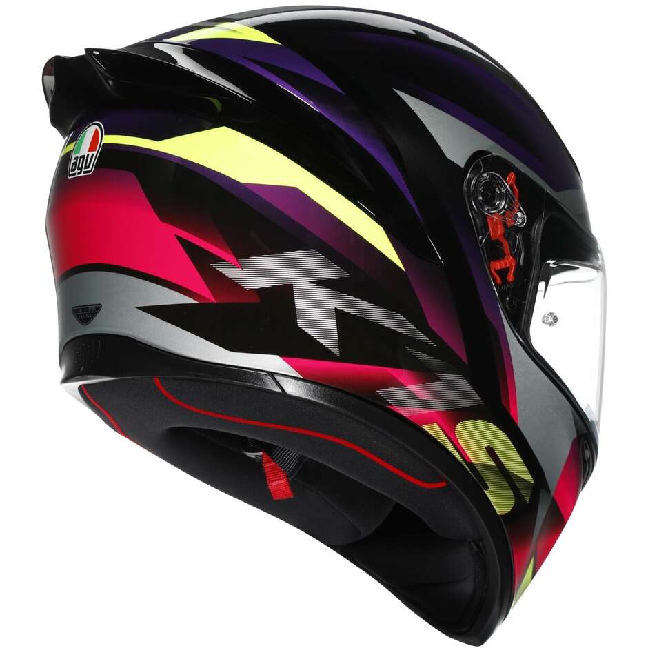 Casque intégral de moto AGV K1 S FASTLAP Noir Violet Rose