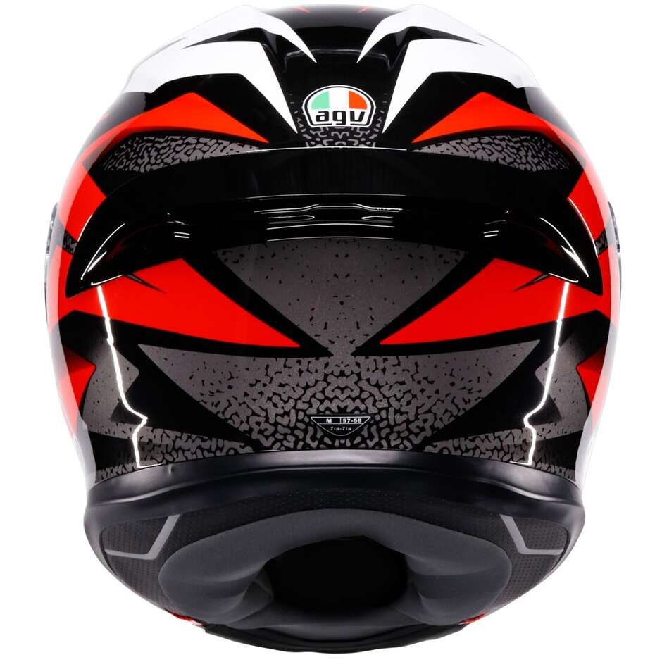Casque intégral de moto AGV K6 S BRAVEN Noir Rouge Blanc