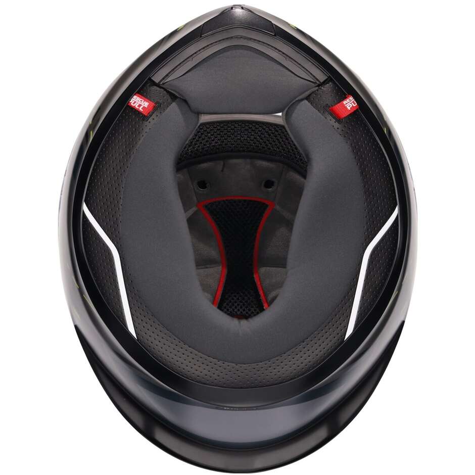 Casque intégral de moto AGV K6 S ENHANCE Gris mat Jaune fluorescent