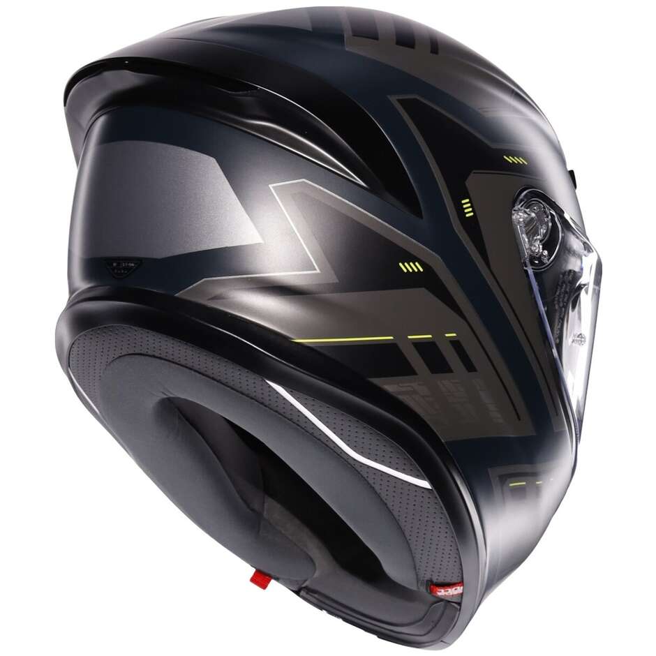 Casque intégral de moto AGV K6 S ENHANCE Gris mat Jaune fluorescent