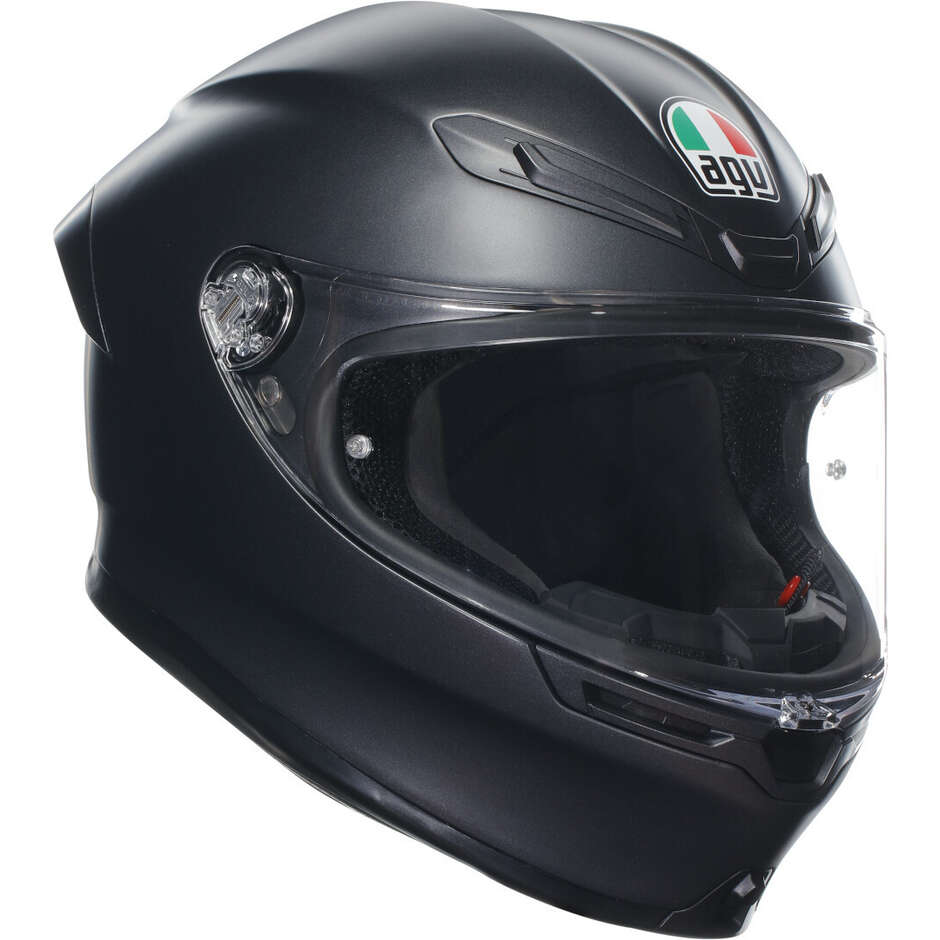 Casque intégral de moto AGV K6 S, noir mat