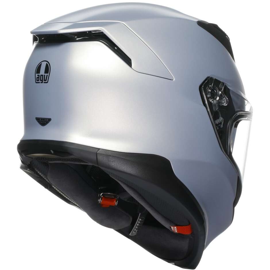 Casque intégral de moto AGV K7 MONO, argent mat Prisma