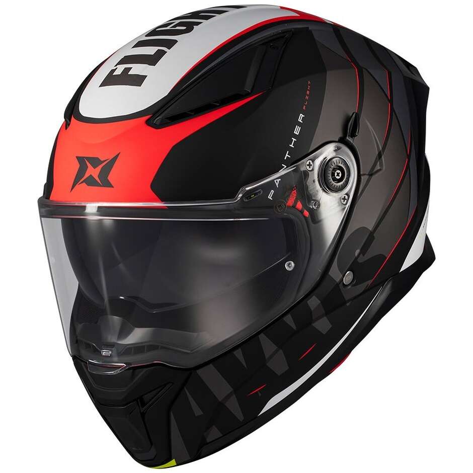 Casque intégral de moto Axxis FF130SV Panther SV Flight B5 Noir Rouge
