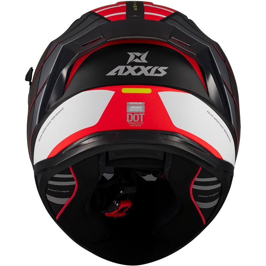 Casque intégral de moto Axxis FF130SV Panther SV Flight B5 Noir Rouge