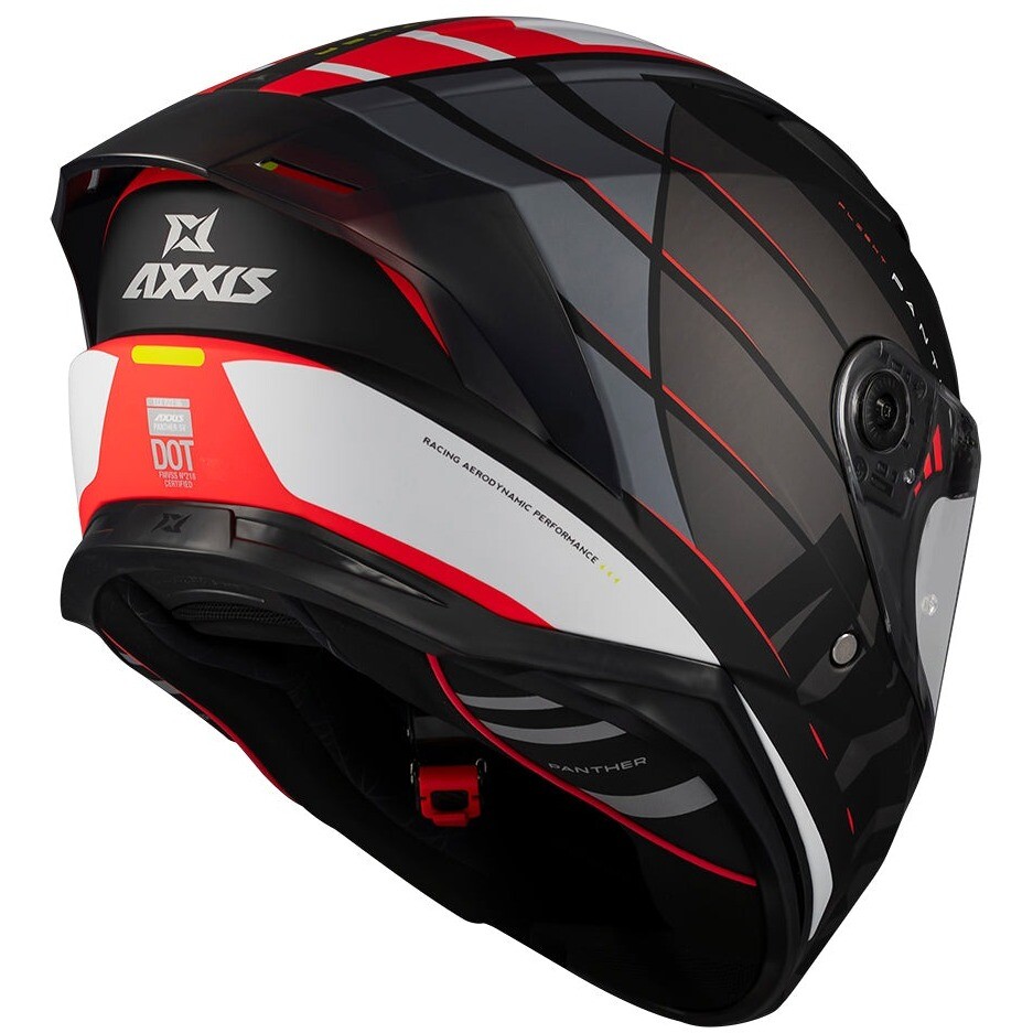 Casque intégral de moto Axxis FF130SV Panther SV Flight B5 Noir Rouge