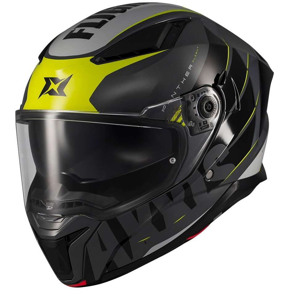 Casque intégral de moto Axxis FF130SV Panther SV Flight C3 Noir Jaune