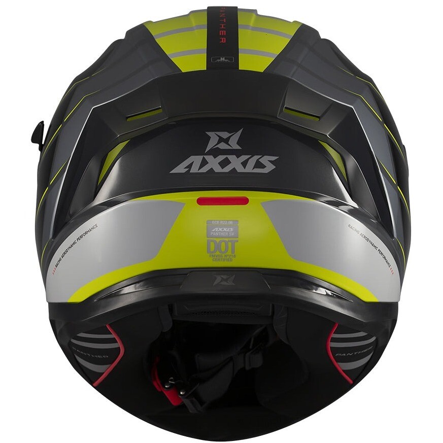 Casque intégral de moto Axxis FF130SV Panther SV Flight C3 Noir Jaune