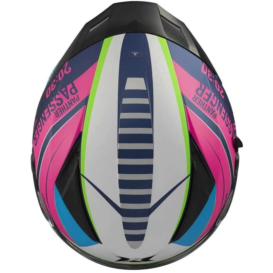 Casque intégral de moto Axxis FF130SV Panther SV Passenger V8, bleu fuchsia