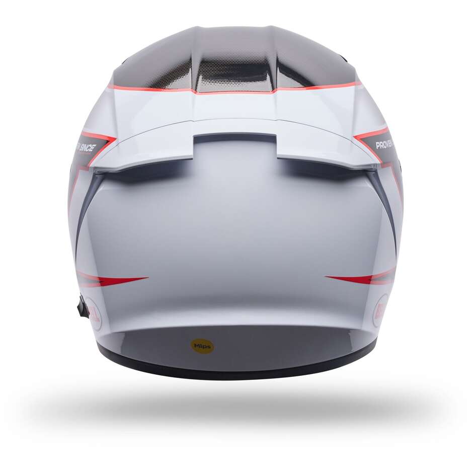 Casque intégral de moto Bell LITHIUM MIPS FLUX blanc noir rouge