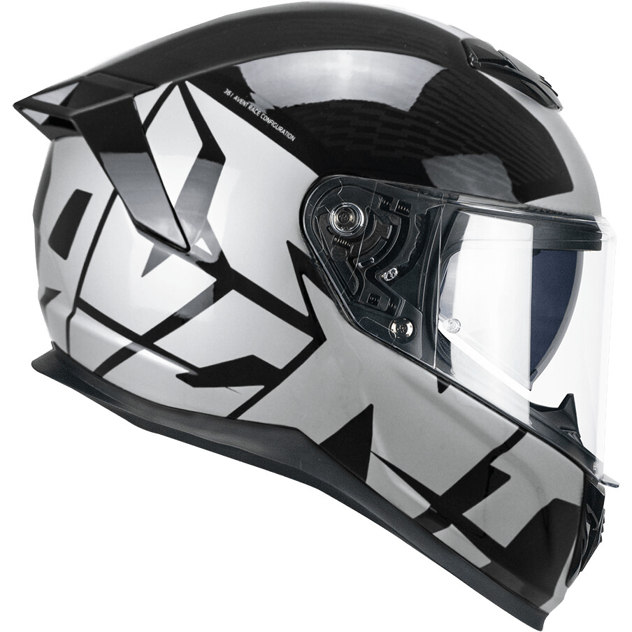 Casque intégral de moto CGM 361T AVENT FIBER STREET Noir Argent