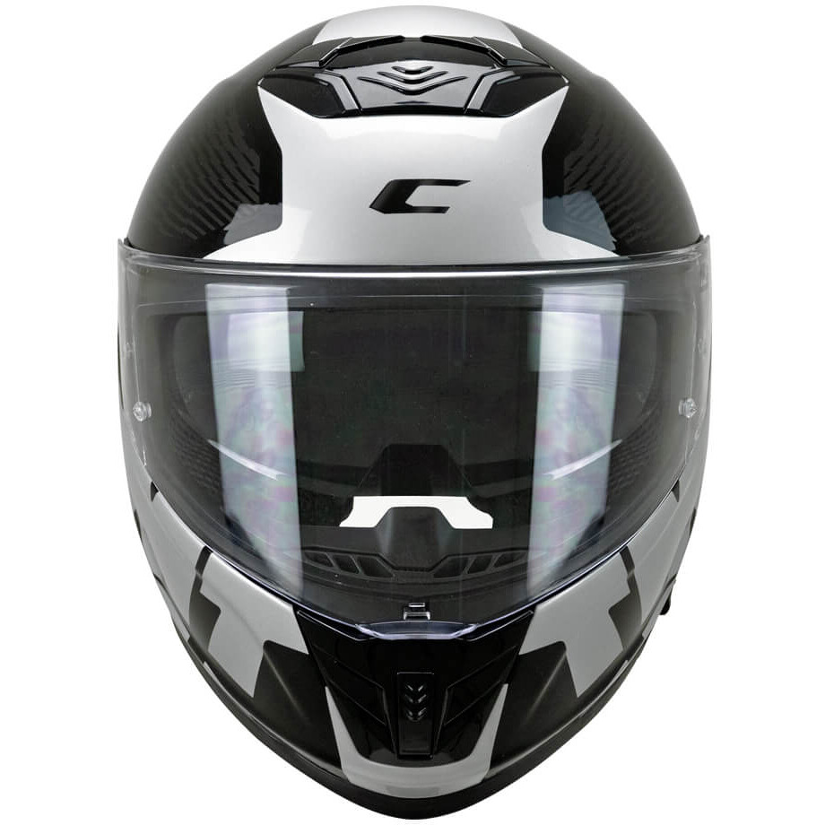 Casque intégral de moto CGM 361T AVENT FIBER STREET Noir Argent