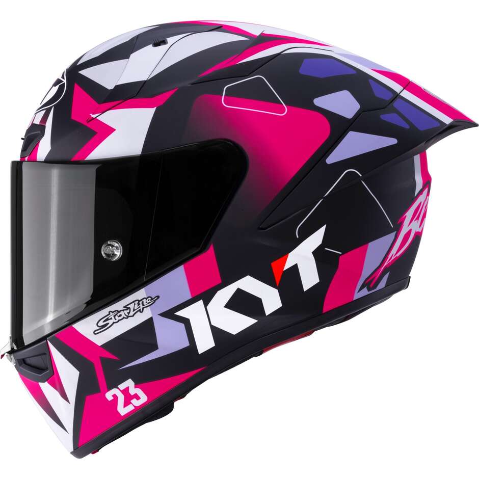 Casque intégral de moto de course Kyt KX-1 Race GP Bastianini Replica 2026, finition mate - FIM