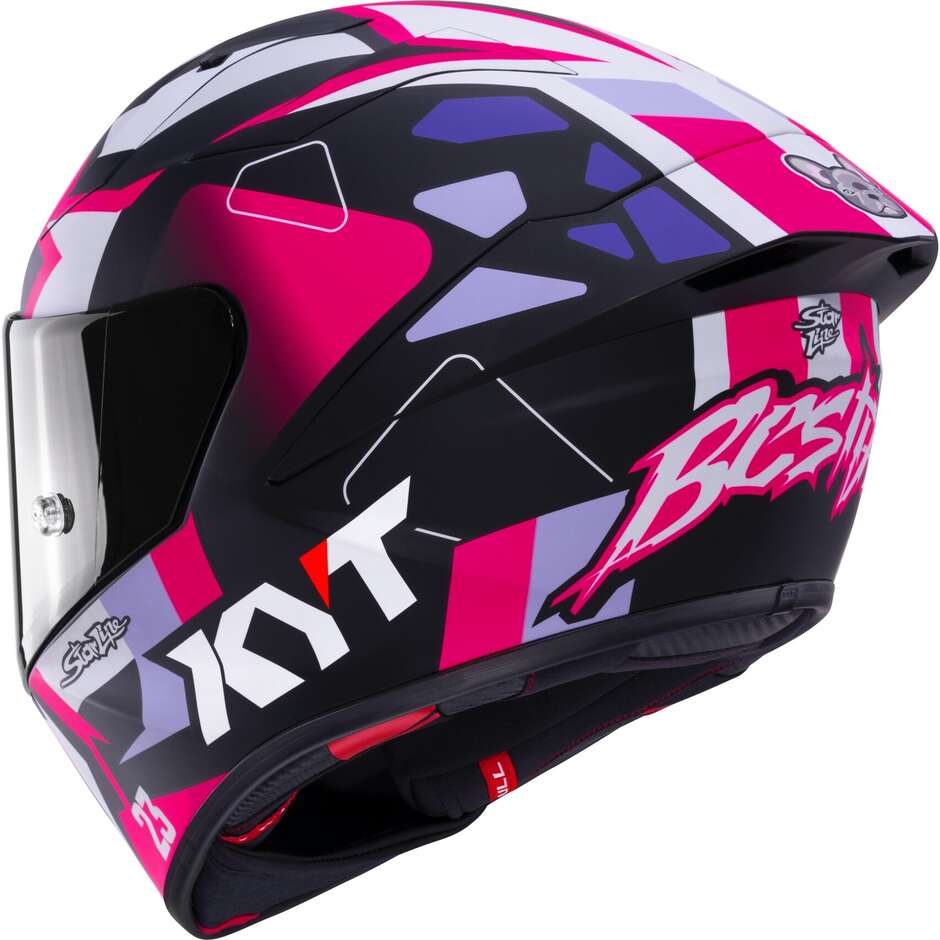 Casque intégral de moto de course Kyt KX-1 Race GP Bastianini Replica 2026, finition mate - FIM