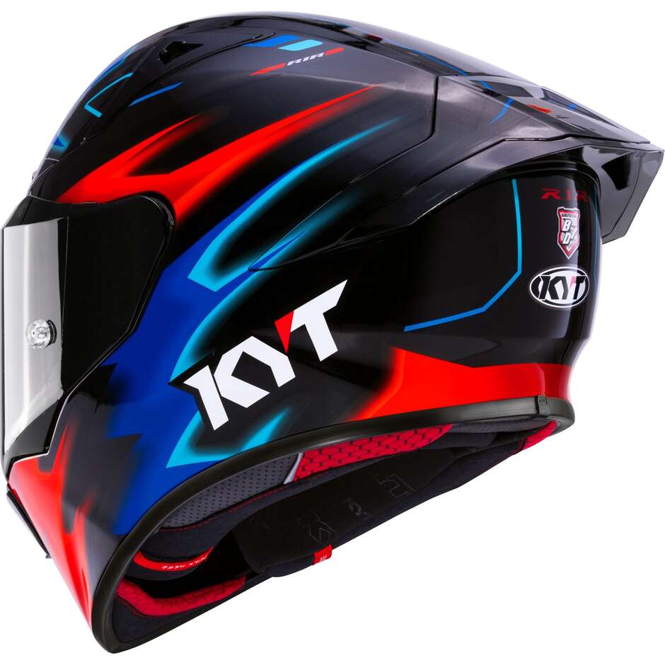 Casque intégral de moto de course Kyt R1R HYPERSPACE noir