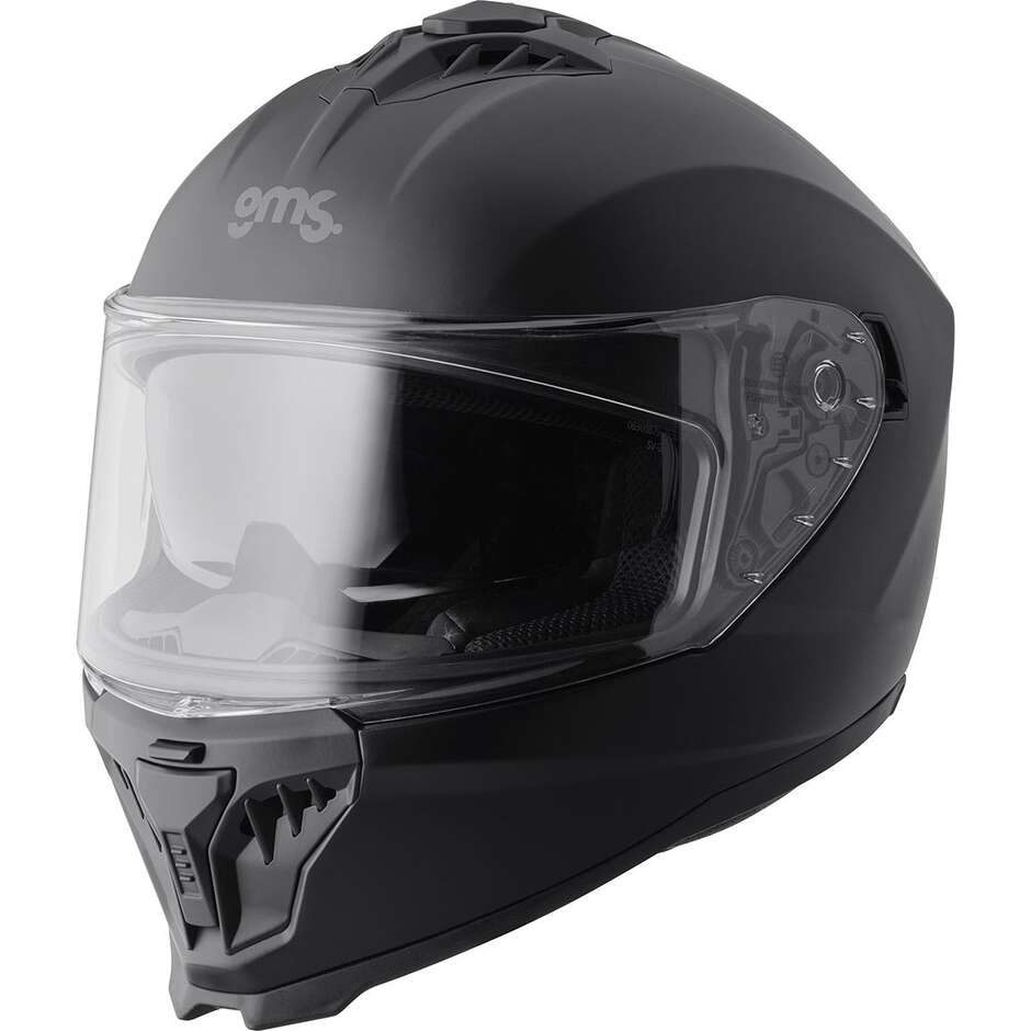 Casque intégral de moto GMS Gelero, noir mat