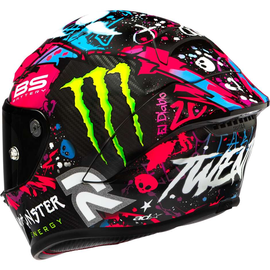 Casque intégral de moto HJC RPHA 1 V2 CARBON FUNKY DIABLO MC8 Rose
