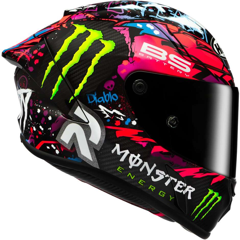 Casque intégral de moto HJC RPHA 1 V2 CARBON FUNKY DIABLO MC8 Rose