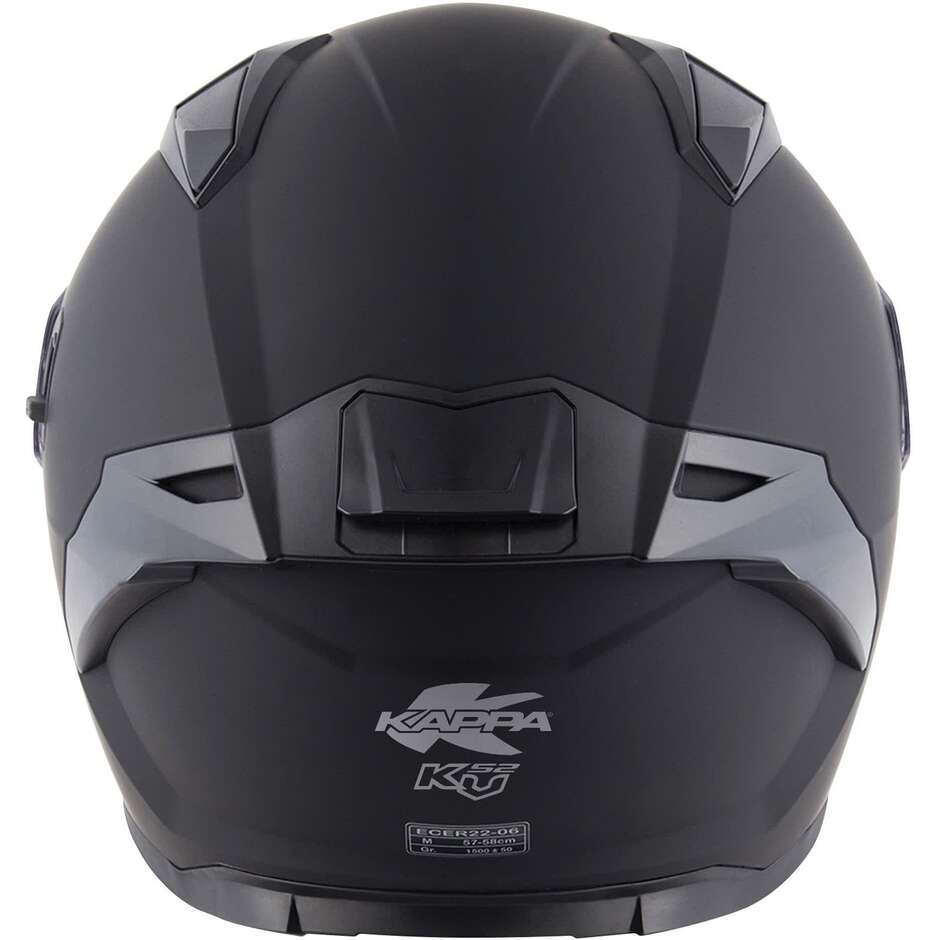 Casque intégral de moto Kappa KV52, noir mat