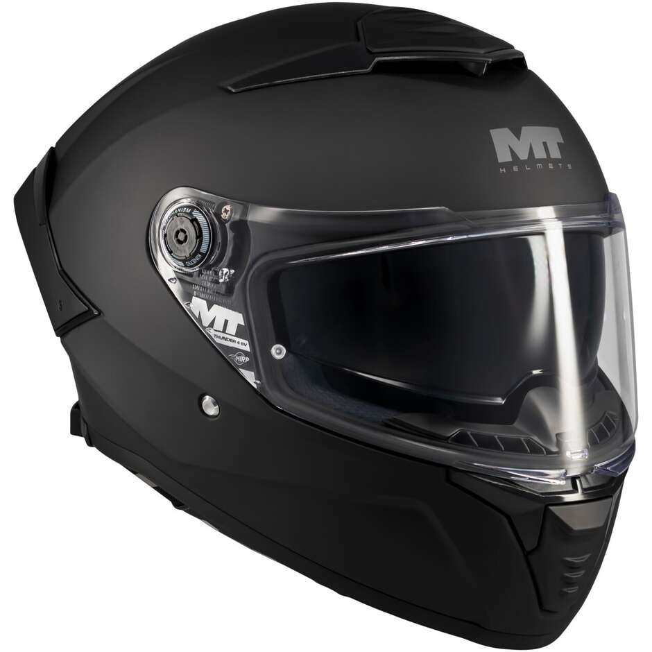 Casque intégral de moto MT Helmets THUNDER 4 SV PURE A1, noir mat