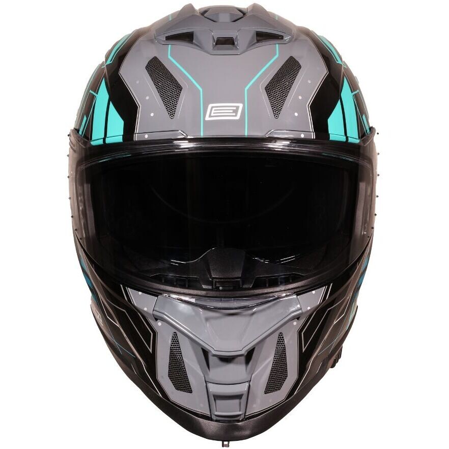 Casque intégral de moto Origine ETNA CYBERPUNK BLEU GRIS