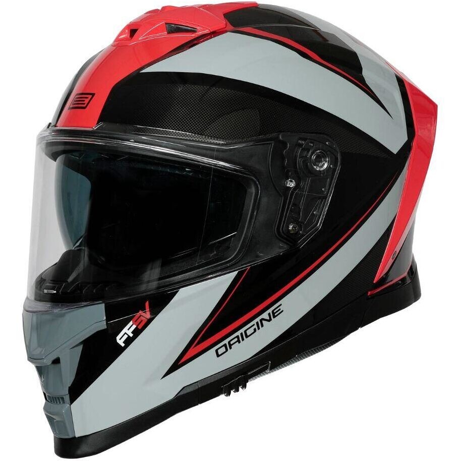 Casque intégral de moto Origine ETNA MINIMAL ROUGE NOIR