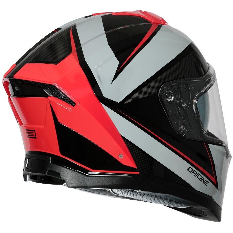 Casque intégral de moto Origine ETNA MINIMAL ROUGE NOIR