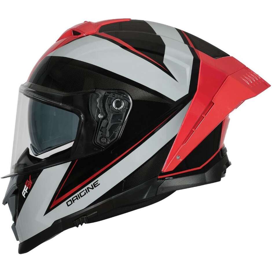 Casque intégral de moto Origine ETNA MINIMAL ROUGE NOIR