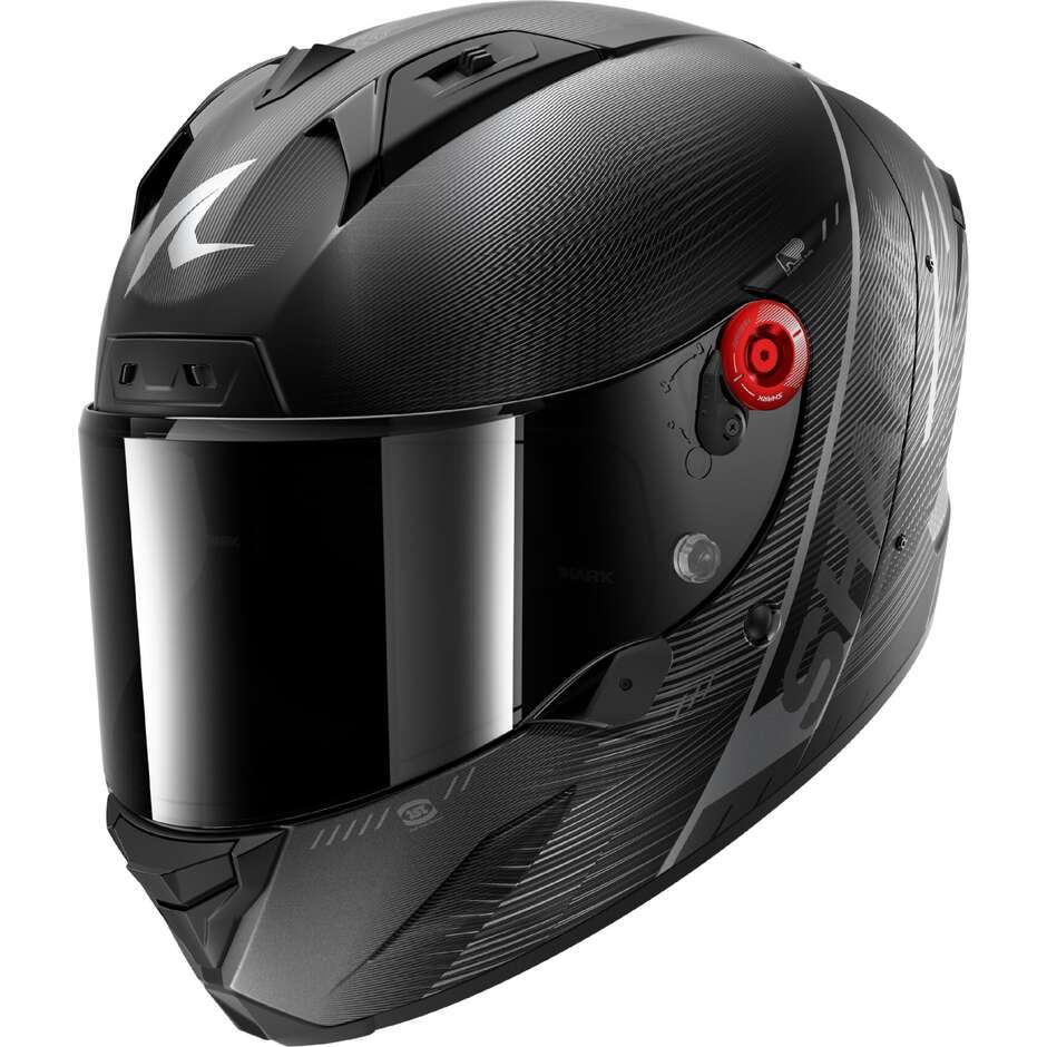 Casque intégral de moto Shark AERON SPEED-TECH Mat Carbon Anthracite Noir