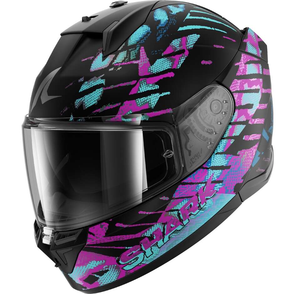 Casque intégral de moto Shark D-SKWAL 3 REPTAIA Noir mat Cameleon