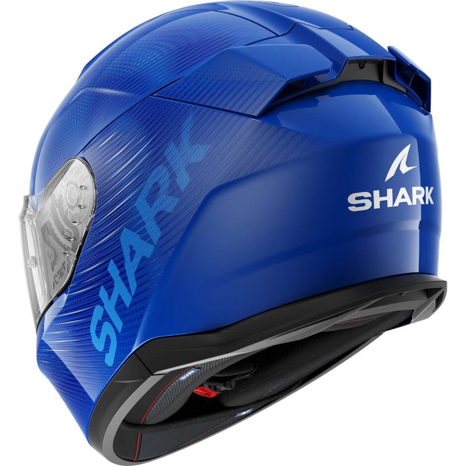 Casque intégral de moto Shark D-SKWAL 3 SP LYNE Bleu Argent Bleu