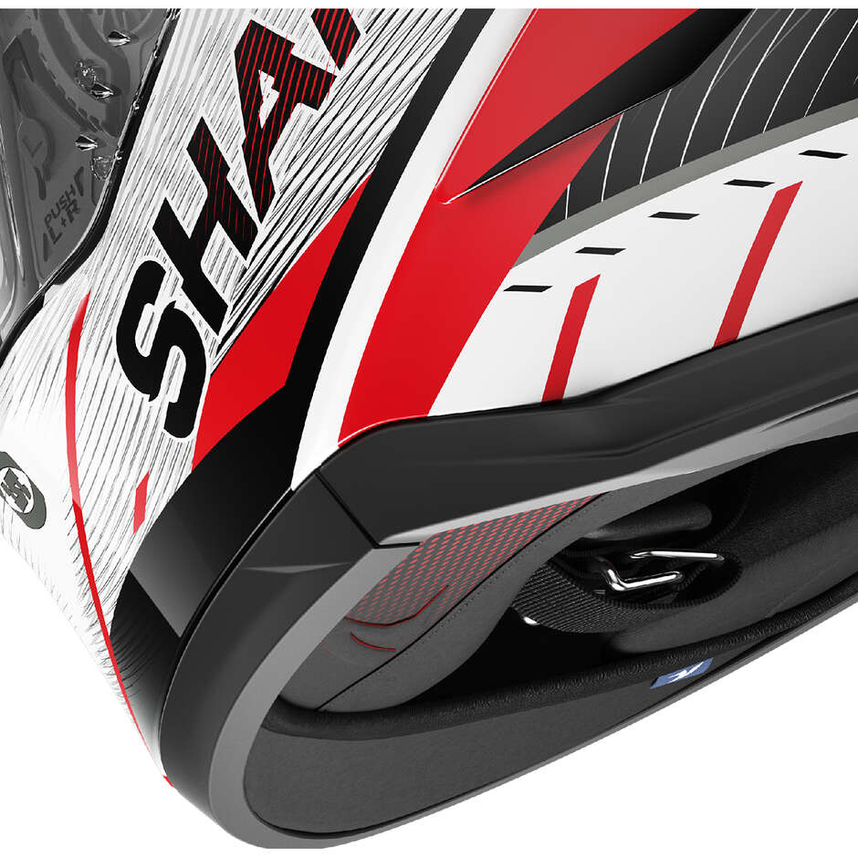 Casque intégral de moto Shark SKWAL CUP SPEED-TECH Blanc Rouge Noir